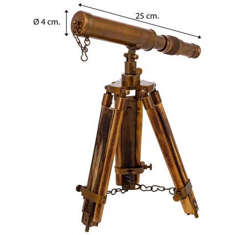 Telescopio Con Treppiede In Legno E Metallo 4x2x25h - Foto 7
