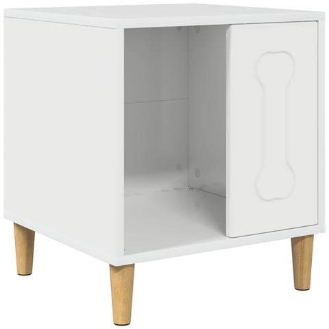 Cuccia per cani Bianco Lucido 44 x 42 x 49 cm Legno multistrato - Foto 1