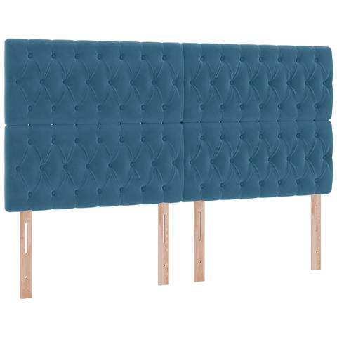 Letto con contenitore e materasso Blu Scuro 160 x 200 cm - Foto 9