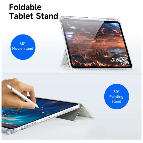 Cover per iPad Pro 13 (2024) - TPU+PC+Pelle /PU, Verde, Auto Wake /Sleep - Foto 2