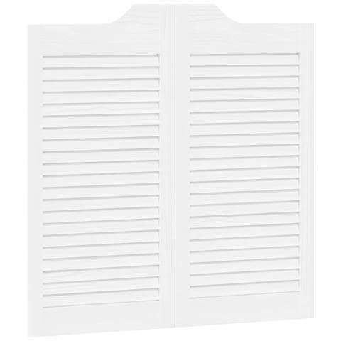 Porte Swing Bianco 80 x 40 cm Legno Massello di Pino - Foto 1