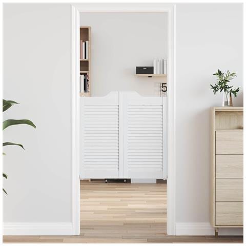 Porte Swing Bianco 80 x 40 cm Legno Massello di Pino - Foto 2