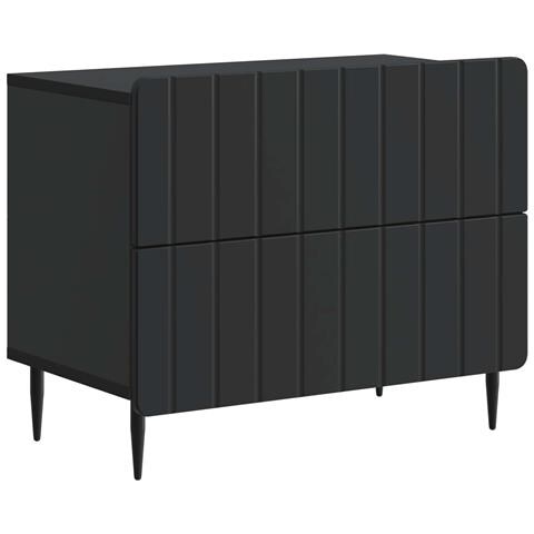 Armadio da Notte Nero 62 x 34,5 x 49,5 cm Legno ingegnerizzato - Foto 1