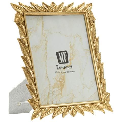 Cornice Portafoto Laurel Oro Con Decoro A Foglie Di Alloro 20x25 Cm - Foto 1