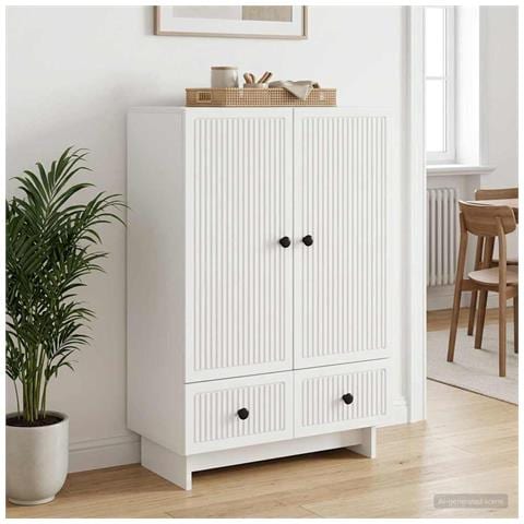 Credenza Bianco 66 x 34,5 x 95 cm Legno ingegnerizzato - Foto 2