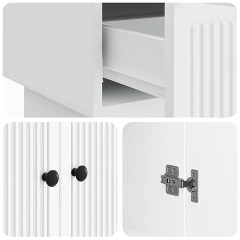 Credenza Bianco 66 x 34,5 x 95 cm Legno ingegnerizzato - Foto 9