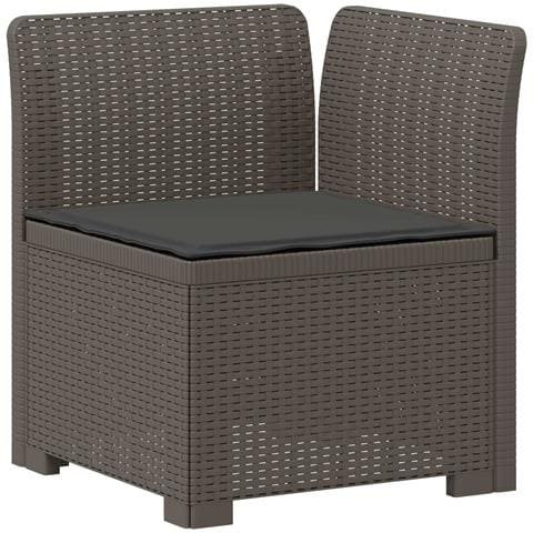 Divano da Giardino a 1 Posto con Cuscino Aspetto Rattan PP - Foto 1