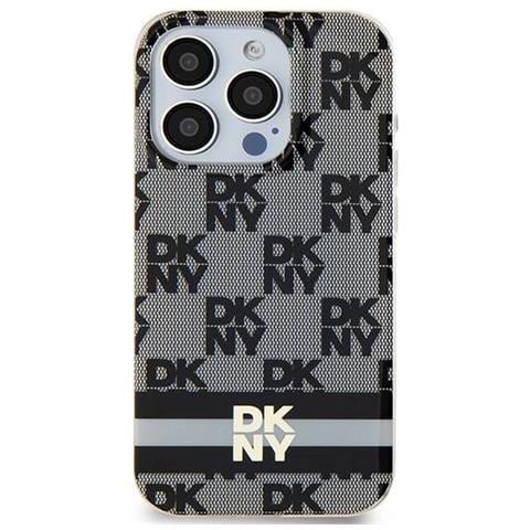 Dkny Iml Scacchiera Motivo A Tinta Unita E Righe Stampate Custodia Magsafe Per Iphone 11 / Xr - Nera - Foto 1