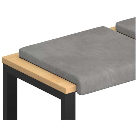 Cuscino per panchina 4 pz Velluto Grigio Chiaro - Foto 1