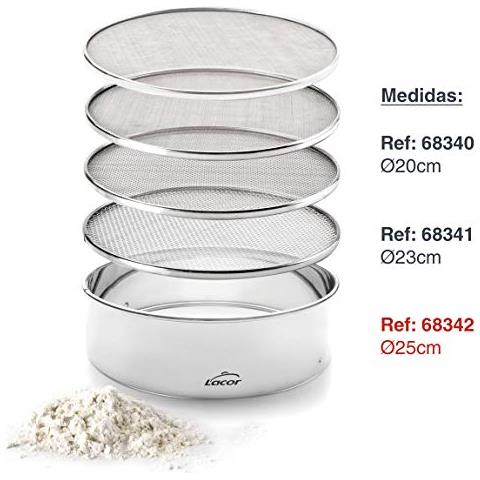 68342 - Setaccio intercambiabile, setaccio da cucina, 4 maglie intercambiabili - Foto 2
