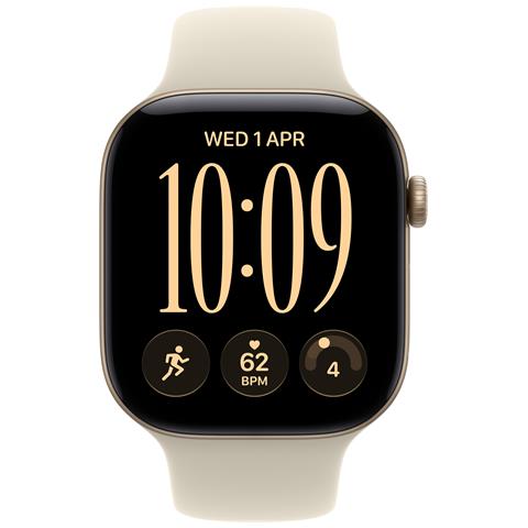 Watch Series 12 GPS + Cellular, cassa 42 mm in alluminio color oro chiaro con cinturino Sport sabbia - S /M - Foto 2