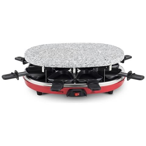 RP412 Raclette multifunzione 8 persone, Pietra naturale, Grill,Temperatura regolabile, 8 teglie antiaderenti - Foto 1