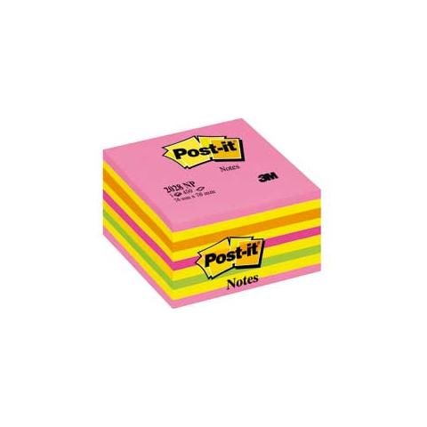 blocco cubo 450foglietti post-it® 76x76mm 2028-np neon rosa - Foto 1