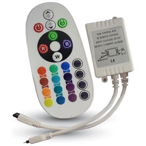 Controller Per Strisce Led Rgb Multicolore Con Telecomando 24 Tasti Vt-2472 3625 - Foto 1