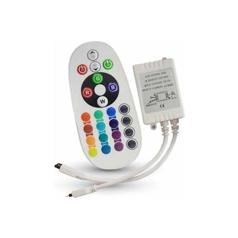 Controller Per Strisce Led Rgb Multicolore Con Telecomando 24 Tasti Vt-2472 3625 - Foto 2