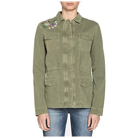CARRERA JEANS - Carrera Giubbotto In Gabardina Stretch. Vestibilità  Regolare. Donna Verde Xl - ePRICE