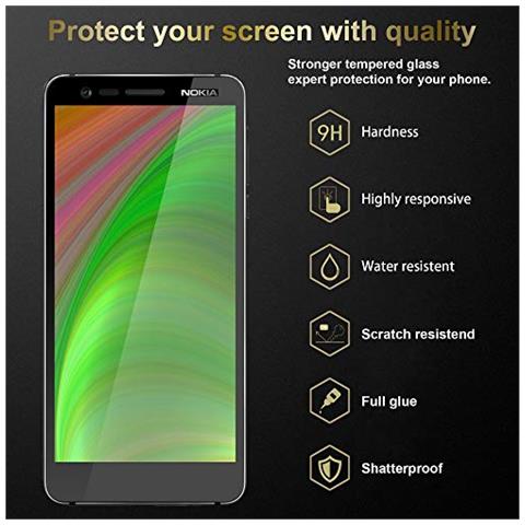 Pellicola Armatura A Schermo Intero Compatibile Con Nokia 5.1 2018 In Trasparente Con Nero - Vetro Temperato (tempered) Di Protezione Del Display In Durezza 9h Con 3d Touch - Foto 2