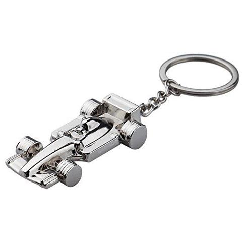 Argento Racing Car Portachiavi Sport F1 Motore Della Catena Chiave Dellautomobile - Regali Di Automobilismo - Novit Di Metallo Cromato Portachiavi - Accessorio Dellanello Chiave Per La Casa O In Auto Chiavi - Foto 1