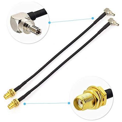 4g Antenna Sma Cavo 4g Lte Crc9 Maschio Ad Angolo Retto Di Sma Femmina Paratia Antenna Extender Cable Rg174 6inch 15cm 2pcs Per 4g Router 2g 3g 4g Lte Antenna Umts A Banda Larga Mobile - Foto 1