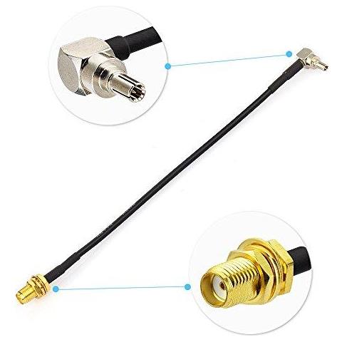 4g Antenna Sma Cavo 4g Lte Crc9 Maschio Ad Angolo Retto Di Sma Femmina Paratia Antenna Extender Cable Rg174 6inch 15cm 2pcs Per 4g Router 2g 3g 4g Lte Antenna Umts A Banda Larga Mobile - Foto 3
