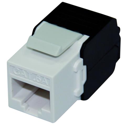 Kat. 6a Keystone, ungeschirmt, werkzeuglos, weiss, Bianco - Foto 1