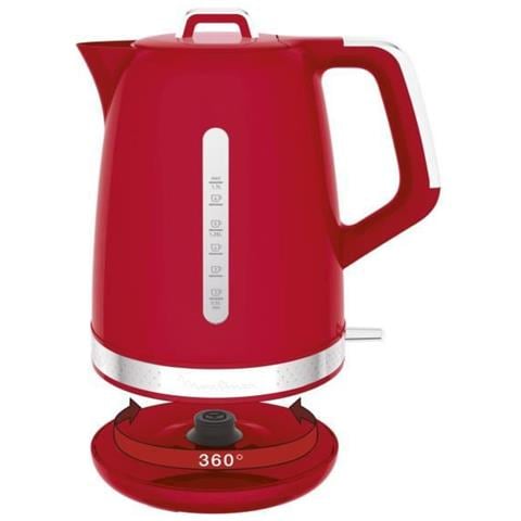 By320510 Soleil Bollitore Elettrico Cordless, Capacità 1,7 L, Base Girevole A 360°, Resistenza Nascosta, 2 Livelli D'acqua - Foto 1