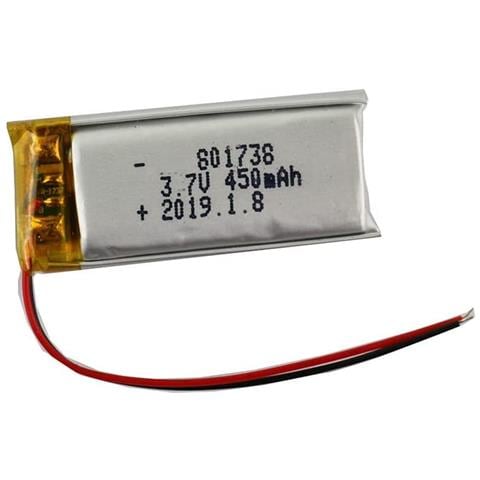 1 Pezzo Batteria Lipo Ricaricabile 801738 (3.7v, 450mah Lipo) Per Telefono Portatile Video Mp3 Mp4 Luce Led Gps - Foto 1