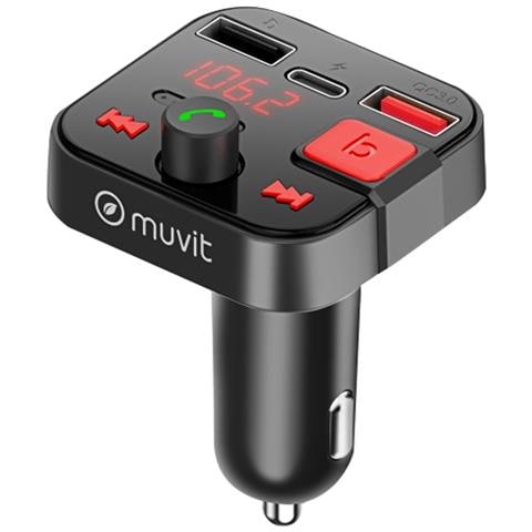 Trasmettitore Fm Bluetooth Accendisigari Con Porta Di Ricarica Usb E Usb-c Muvit - Foto 1