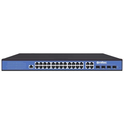 ELECTRA-M224/4 switch di rete Gestito L2 Gigabit Ethernet (10/100/1000) Supporto Power over Ethernet (PoE) Nero, Blu - Foto 1