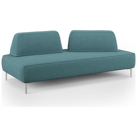 Newton Divano Lineare Con Schienali Movibili T07 Azzurro - Foto 1