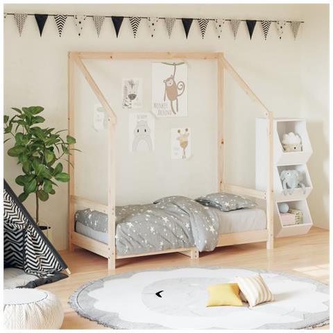 Giroletto Per Bambini 70x140 Cm In Legno Massello Di Pino - Foto 1