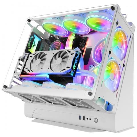 Case MCBW Tower PC ATX / Micro-ATX / Mini-ITX 1 Porta USB 3.0 esterna / 1 Porta USB 2.0 esterna Colore Bianco - Foto 1