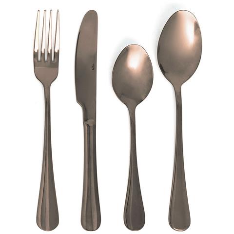 Servizio Di Posate Celebrart Metallo Rame 24 Pezzi - Foto 1