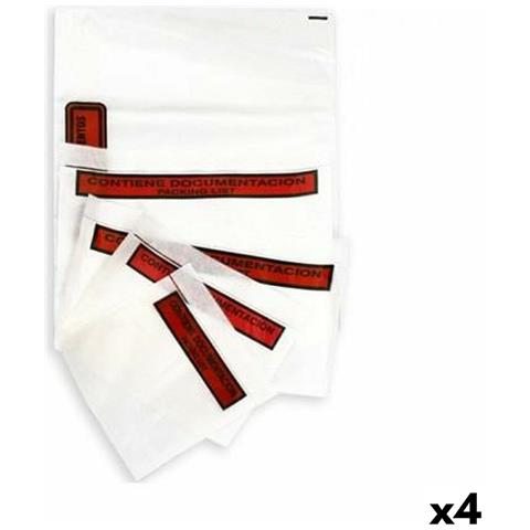 Buste Sam Docufix C6 Bianco Polietilene 4 Pezzi 17,5 X 13,5 Cm - Foto 1