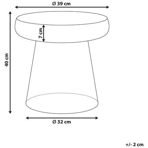 Tavolino Vetro Rosso Scuro Caldera - Foto 5