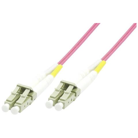 Fib440450p Cavo A Fibre Ottiche 50 M Lc St Om4 Rosa (lc /upc-lc /upc 50m Om4 - Mm Duplex Lszh Od: 2mm, 0.3db - Foto 2