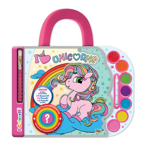 Lisa Capiotto - Valigetta Acquerelli. I Colorelli. I Love Unicorns. Ediz. A Spirale. Con Acquerelli, Pennello, Pastello A Cera Bianco E Sorpresa - Foto 2