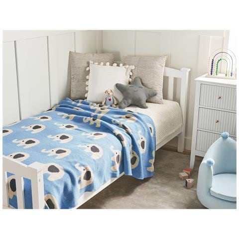 Coperta Hilkot Cotone 130 X 170 Cm Blu - Foto 1