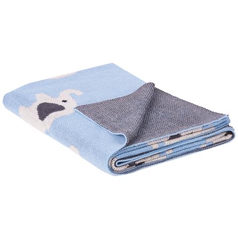 Coperta Hilkot Cotone 130 X 170 Cm Blu - Foto 2