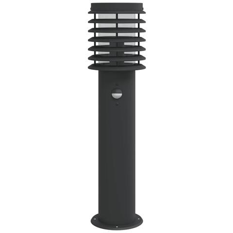 Lampade da Terra per Esterni Sensore 3 pz Nere 60 cm Acciaio - Foto 2
