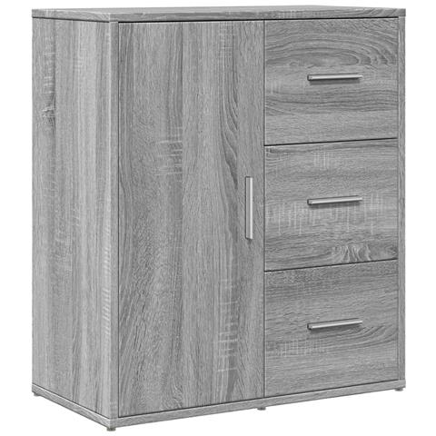 Credenza Grigio Sonoma 60x31x70cm In Legno Multistrato - Foto 2