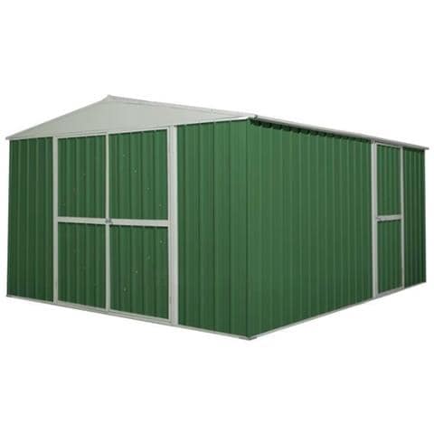 Box Garage Lamiera Zincata Casetta Giardino Acciaio 360x430cm X H2.10m - 185kg - 15,48mq - Verde - Foto 1