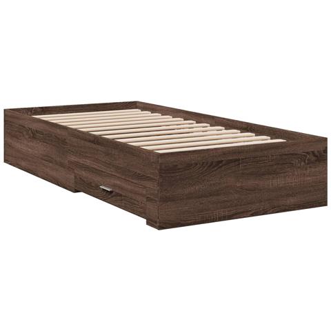 Giroletto Cassetti Rovere Marrone 90x190 Cm Legno Multistrato - Foto 2