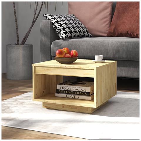 Lusso Casadino -  Tavolino Da Salotto 50x50x33,5 Cm In Legno Massello Di Pino - Foto 7