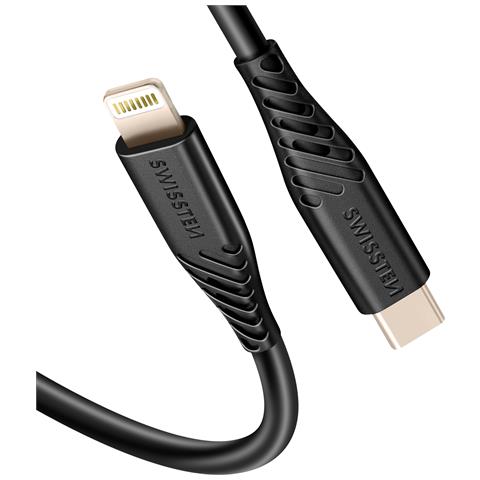 Cavo Usb-c A Lightning 30w Silicone Anti Groviglio, Nero - Foto 1