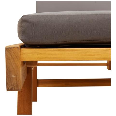 Lettini Prendisole con Tavolino 2pz in Legno Massello di Acacia - Foto 9