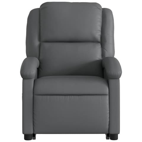 Poltrona Alzapersona Elettrica Reclinabile Grigio in Similpelle - Foto 9