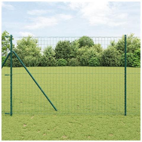 Euro Fence Set di 2 Verde Metallo 10 x 1.5 m Durevole - Foto 2