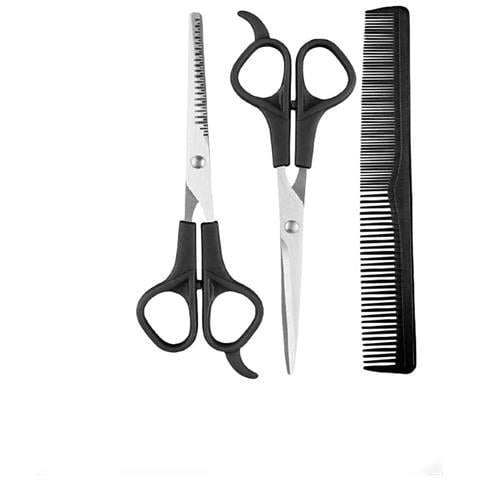 Set Di Forbici Per Capelli 3 Pezzi: Kit Professionale Per Frangia E Styling Black - Foto 1
