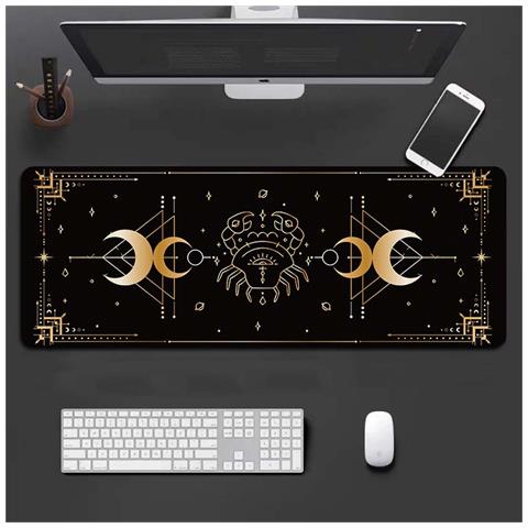 Tappetino Per Mouse Zodiacale Cancro Con Bordo Cucito - Extra Grande, Antiscivolo E Facile Da Pulire - Foto 1